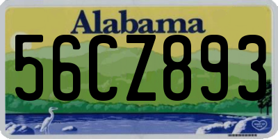 AL license plate 56CZ893