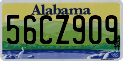 AL license plate 56CZ909