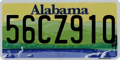 AL license plate 56CZ910