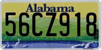 AL license plate 56CZ918