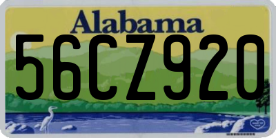 AL license plate 56CZ920