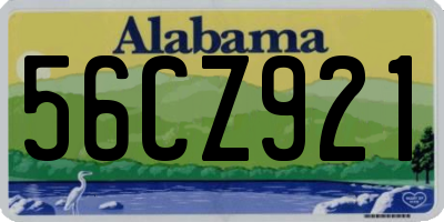 AL license plate 56CZ921