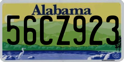 AL license plate 56CZ923