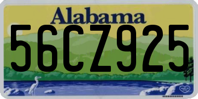 AL license plate 56CZ925