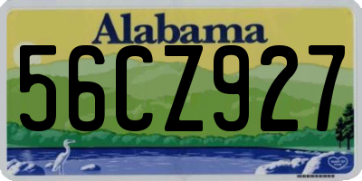 AL license plate 56CZ927