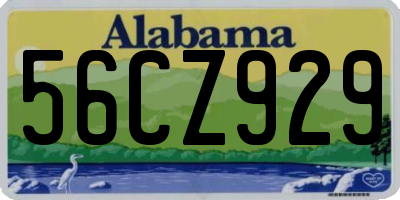 AL license plate 56CZ929