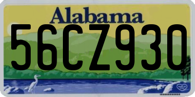 AL license plate 56CZ930