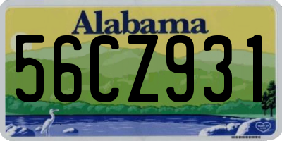AL license plate 56CZ931