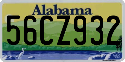 AL license plate 56CZ932