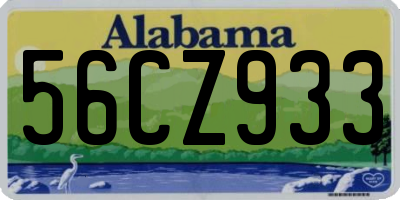 AL license plate 56CZ933