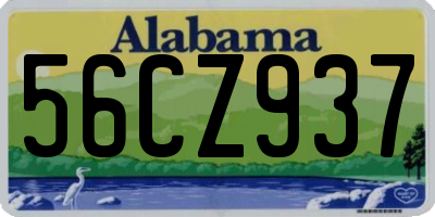 AL license plate 56CZ937