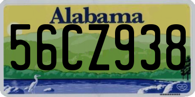 AL license plate 56CZ938