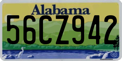 AL license plate 56CZ942
