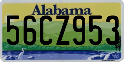 AL license plate 56CZ953