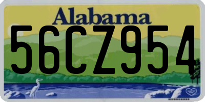 AL license plate 56CZ954