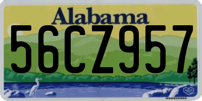 AL license plate 56CZ957