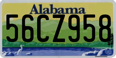 AL license plate 56CZ958