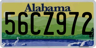 AL license plate 56CZ972
