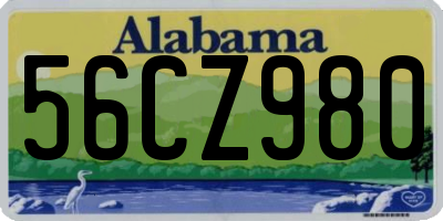 AL license plate 56CZ980