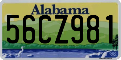 AL license plate 56CZ981