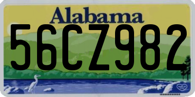 AL license plate 56CZ982