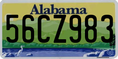 AL license plate 56CZ983