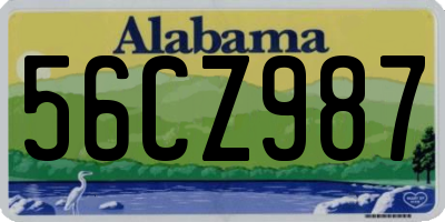 AL license plate 56CZ987