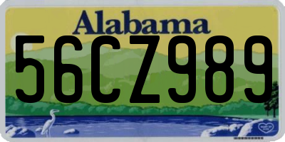 AL license plate 56CZ989