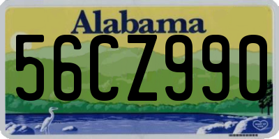 AL license plate 56CZ990