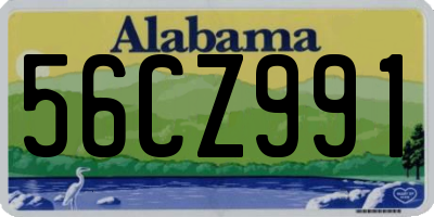 AL license plate 56CZ991