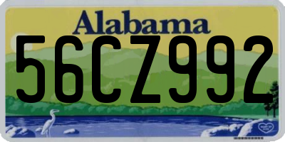 AL license plate 56CZ992