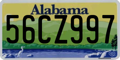 AL license plate 56CZ997
