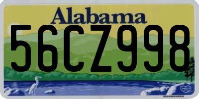 AL license plate 56CZ998