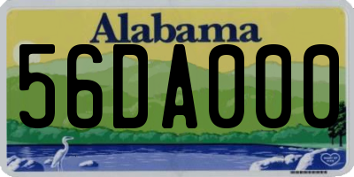 AL license plate 56DA000