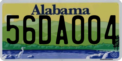 AL license plate 56DA004