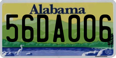 AL license plate 56DA006