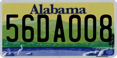 AL license plate 56DA008