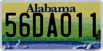 AL license plate 56DA011