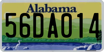 AL license plate 56DA014