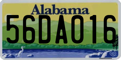 AL license plate 56DA016