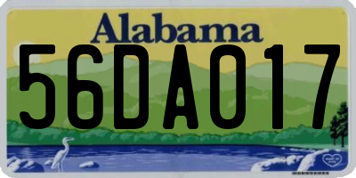 AL license plate 56DA017