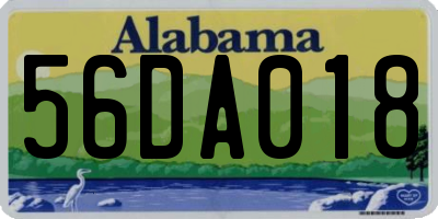AL license plate 56DA018