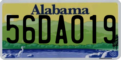 AL license plate 56DA019