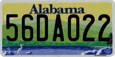 AL license plate 56DA022