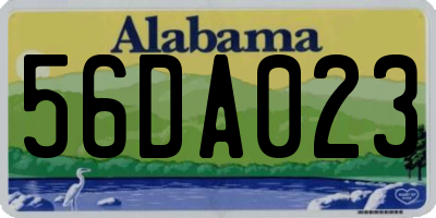 AL license plate 56DA023