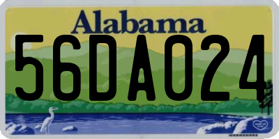 AL license plate 56DA024