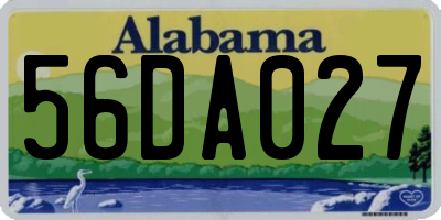AL license plate 56DA027
