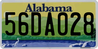 AL license plate 56DA028