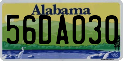 AL license plate 56DA030