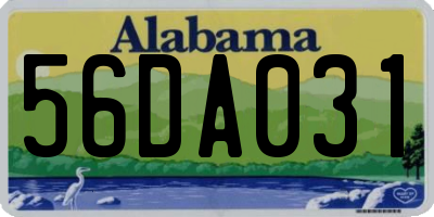 AL license plate 56DA031